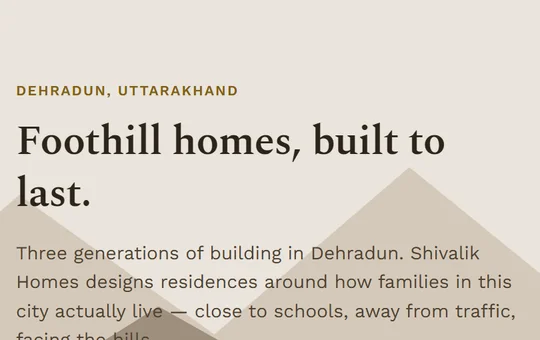 Preview snapshot of Shivalik Homes & Developers